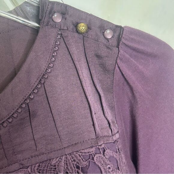 Anthropologie Tiny Lace Mixed Media Blouse - Picture 8 of 14